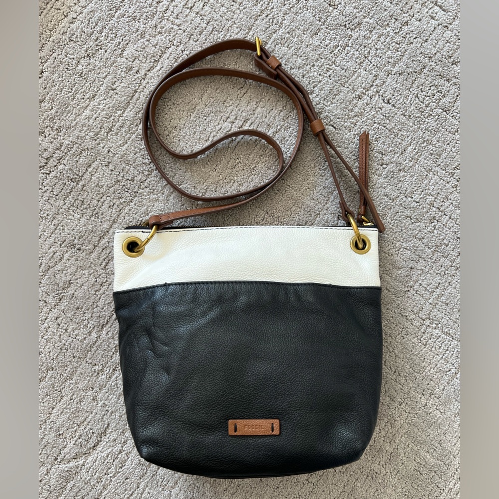 Fossil Keely Colorblock Leather Crossbody